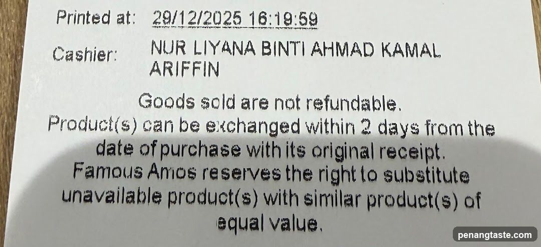 Receipt Information