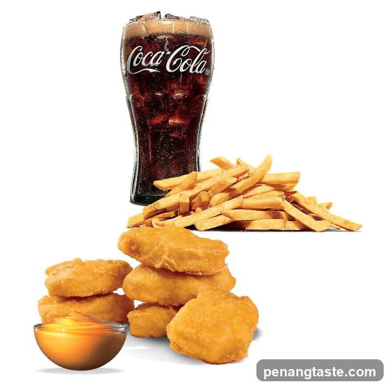 Coca-Cola and Chicken Nuggets with Fries