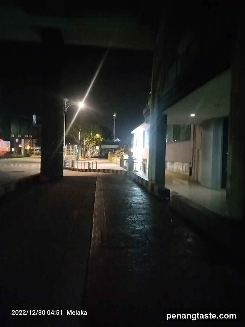 Nighttime street view in Melaka