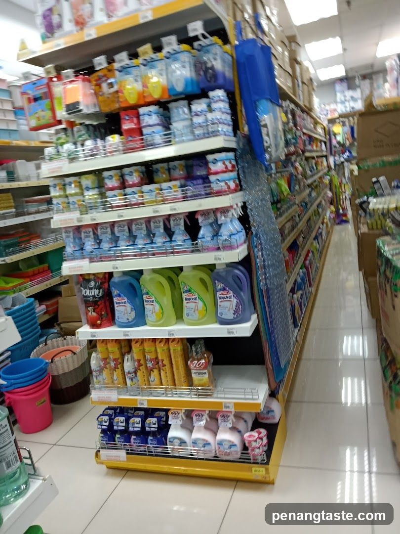 Aisle of Household Cleaning Products