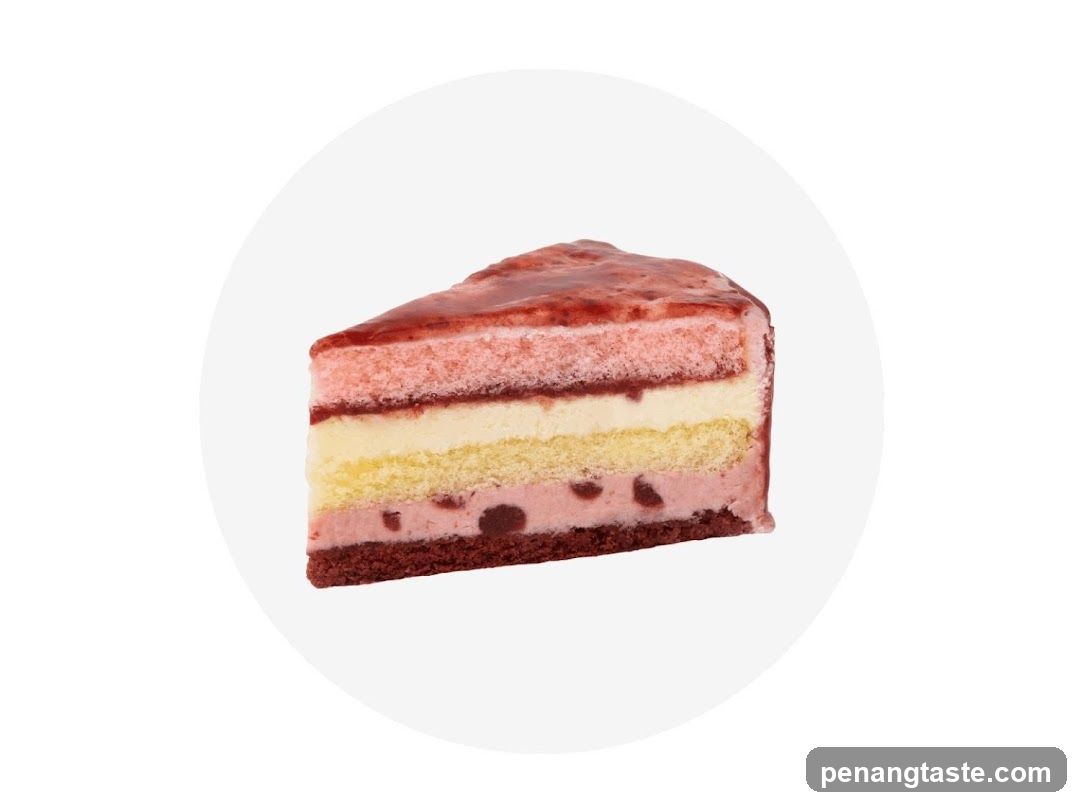 Slice of layered cake