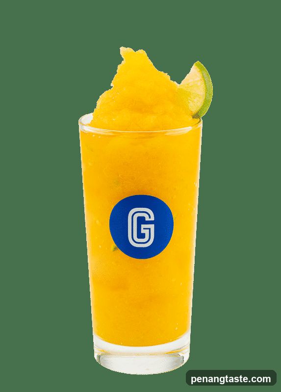 Orange Slushy with Lime Garnish