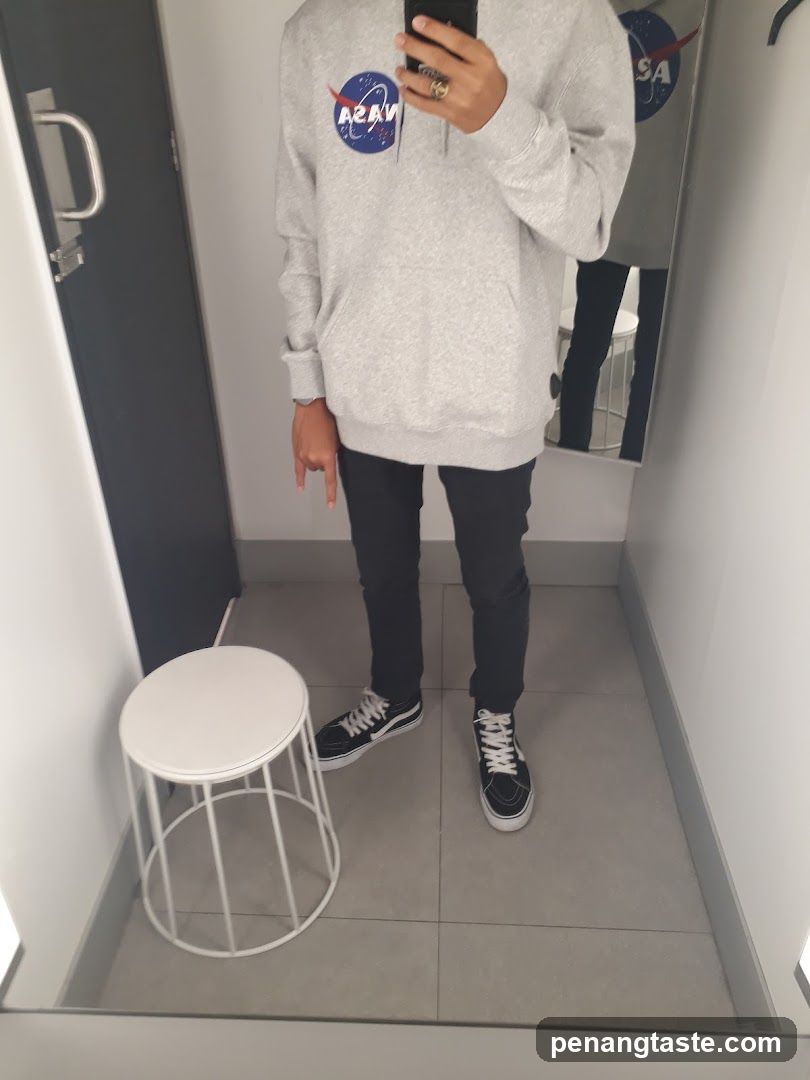 Person in a fitting room