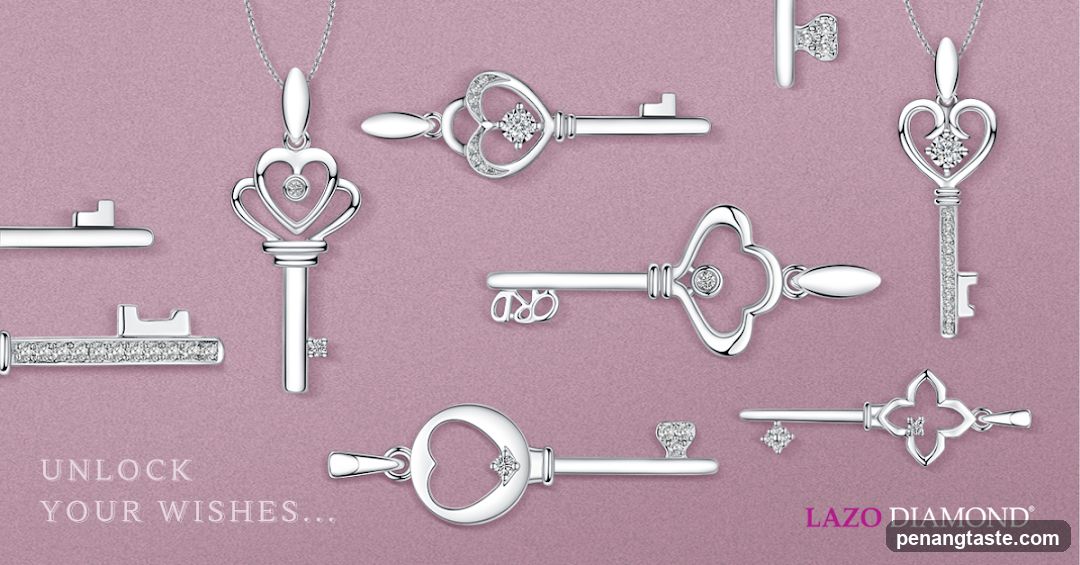 Lazo Diamond Key Pendant Collection