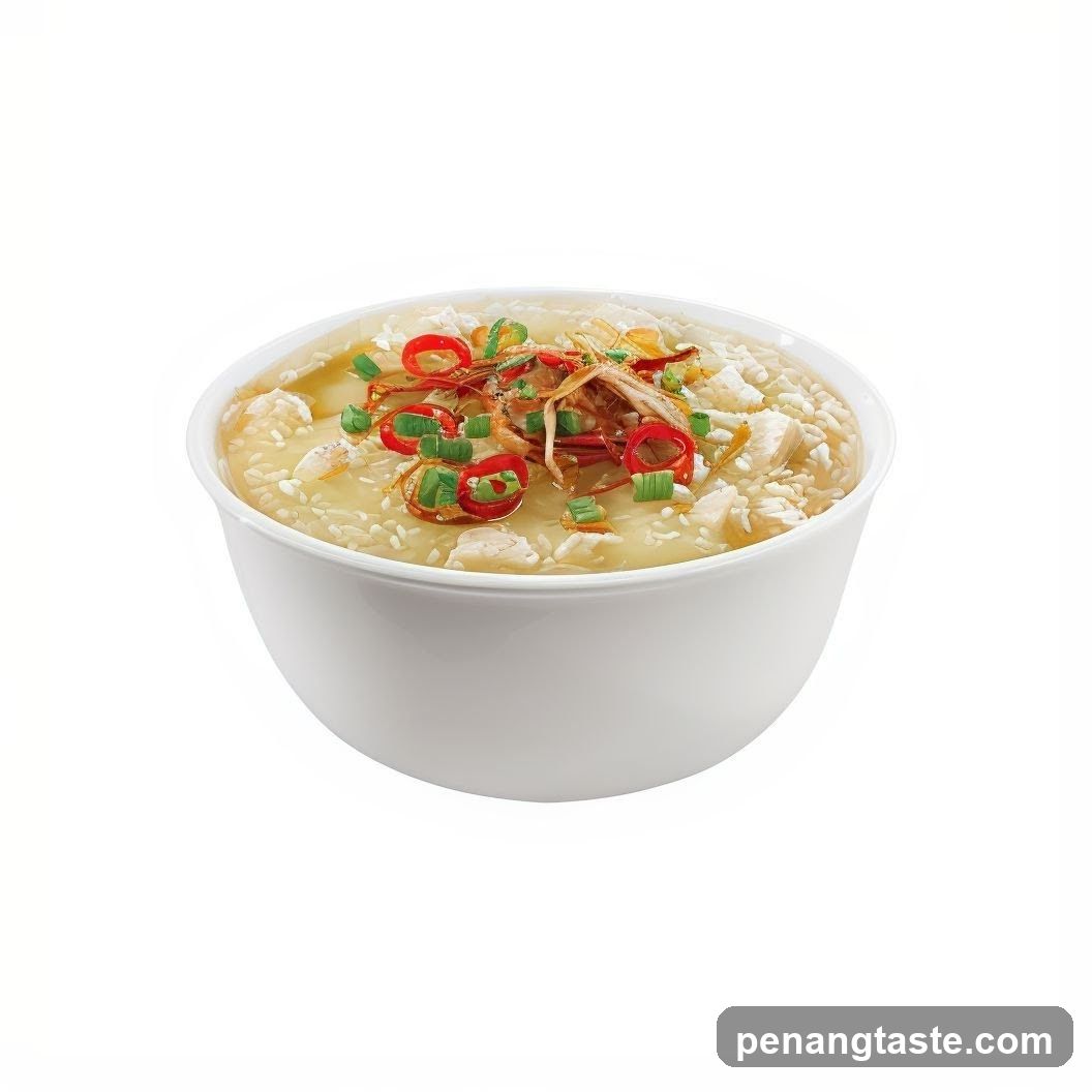 Rice Soup in Bowl