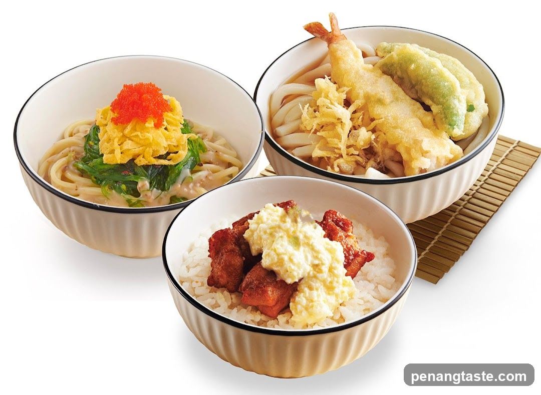 Three Bowls of Japanese Food