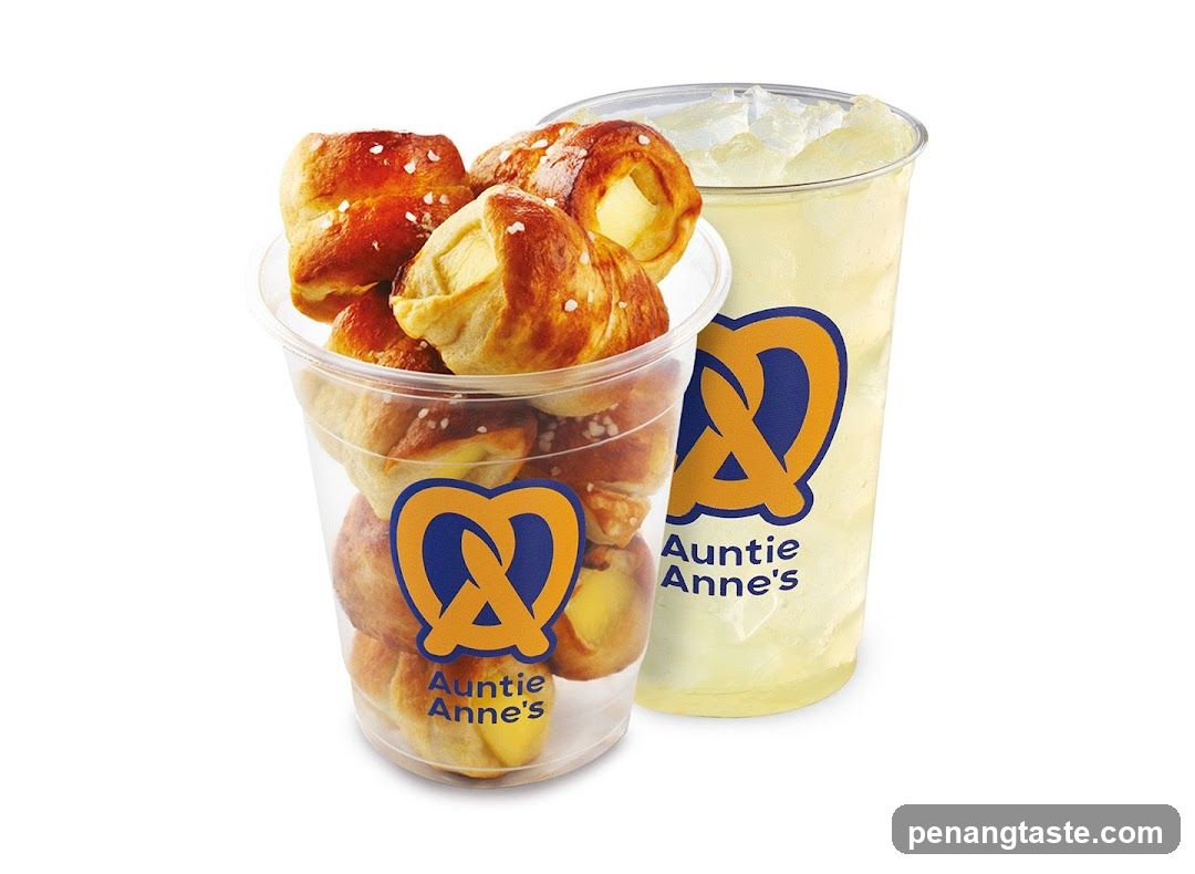 Auntie Anne's Pretzel Bites and Lemonade
