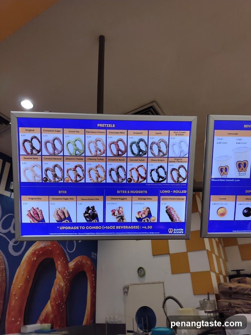 Auntie Anne's Menu