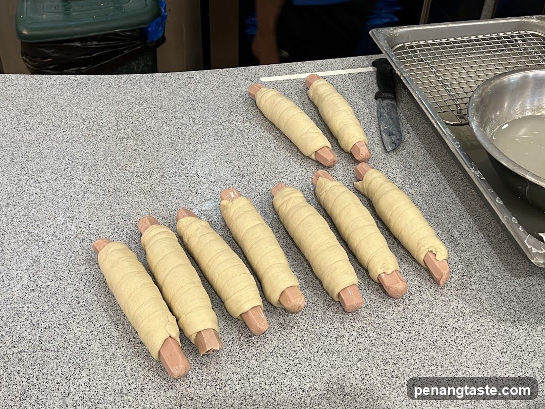 Hot Dogs Wrapped in Dough