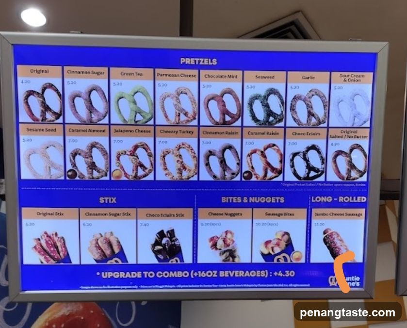 Auntie Anne's Menu