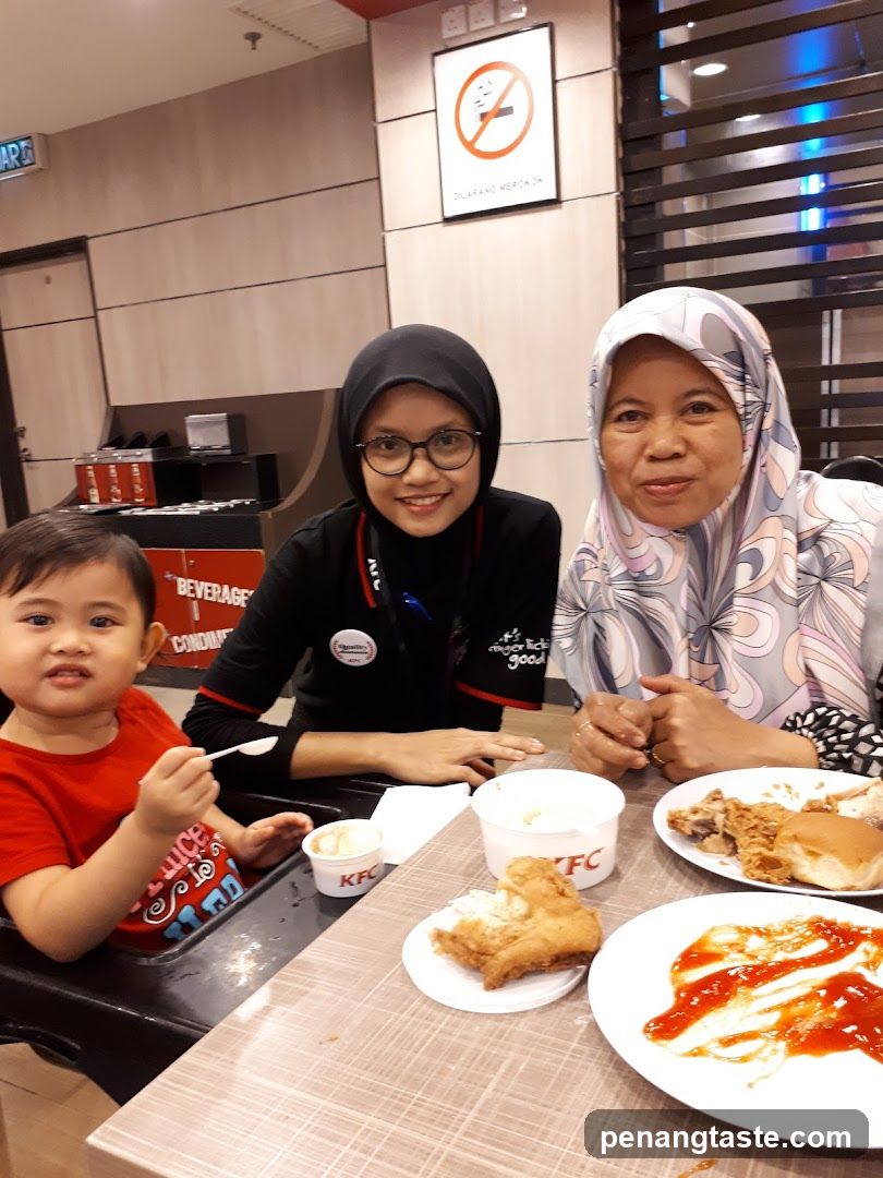 Family dining at KFC