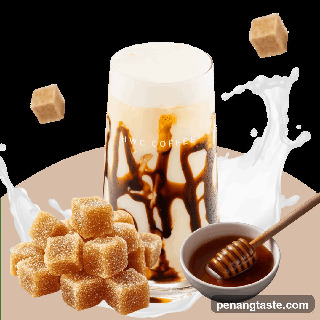 HWC Coffee Drink with Brown Sugar Cubes and Honey
