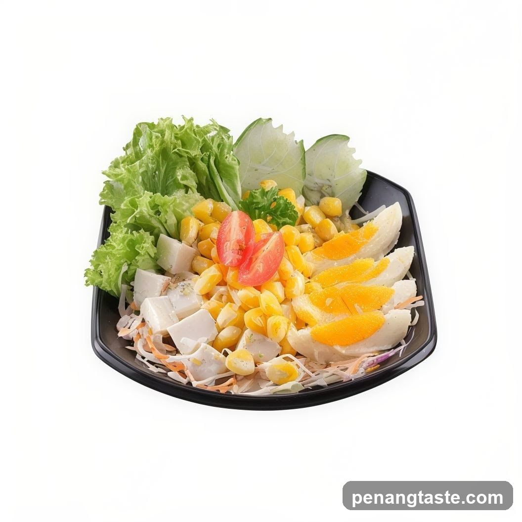 Salad with Corn and Orange Slices