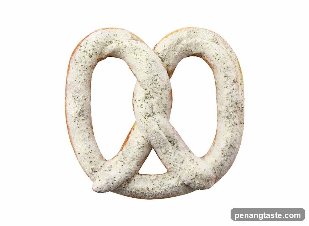 Pretzel with white seasoning