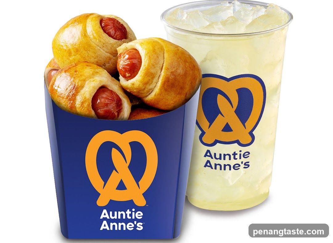 Auntie Anne's Pretzel Bites and Drink