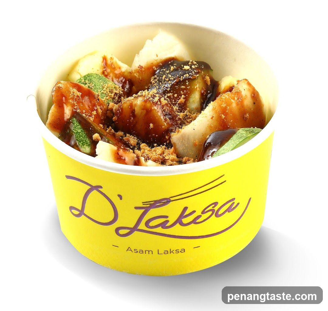 Asam Laksa in a Yellow Cup