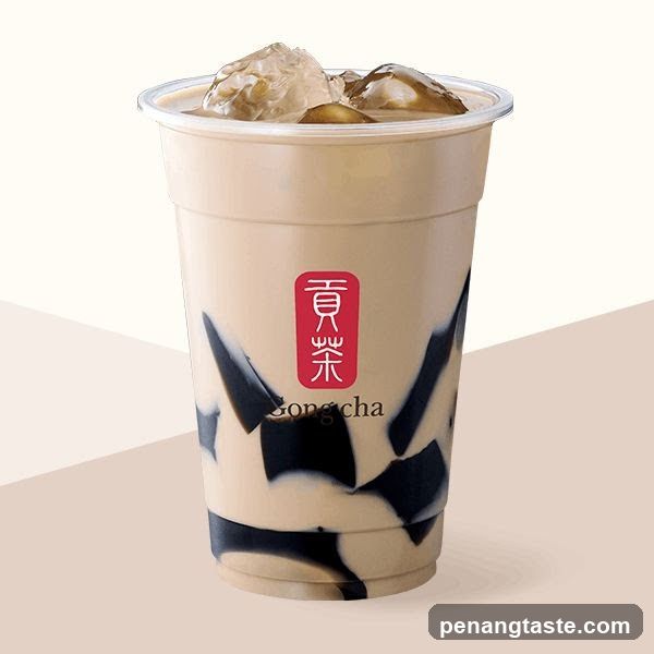 Gong Cha Milk Tea with Grass Jelly