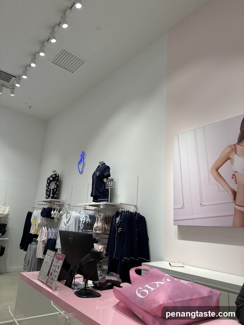 Store Interior with Pajamas and Lingerie Display