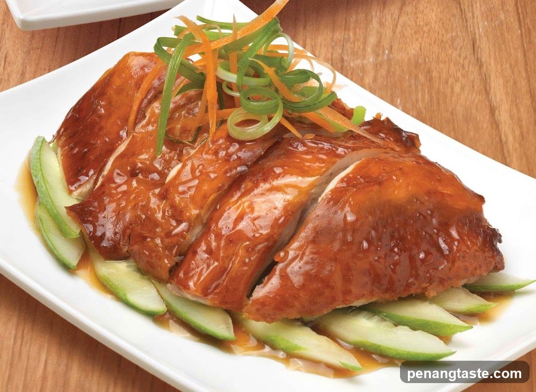 Roasted Chicken with Cucumber and Garnish