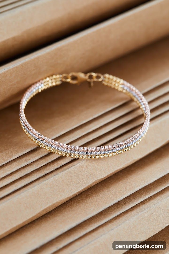 Tri-color Gold Bracelet