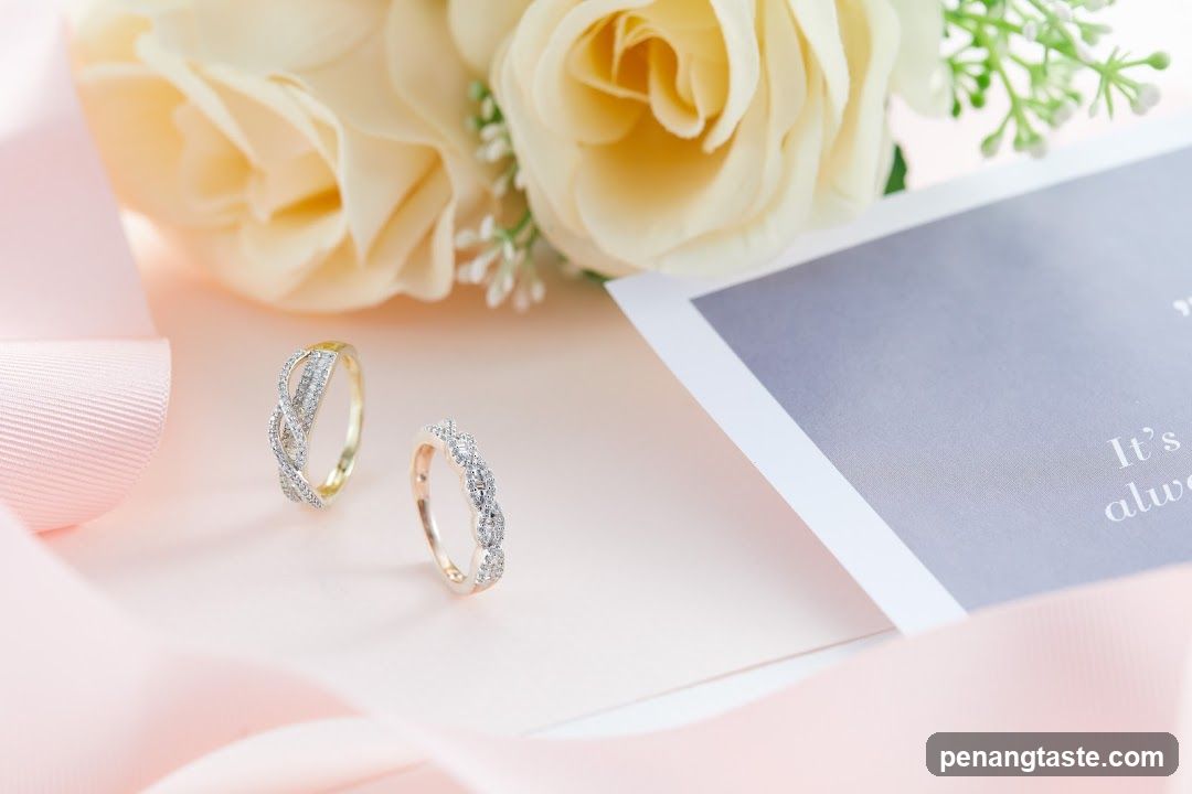 Diamond Rings with Roses