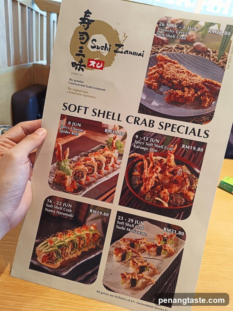 Sushi Zanmai Soft Shell Crab Specials