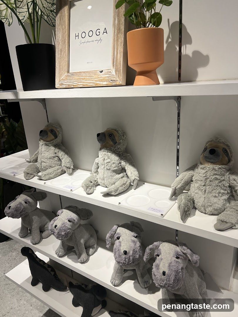 Plush toys on display