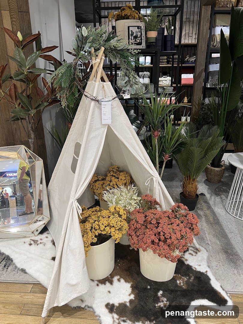 Teepee Display with Floral Arrangements