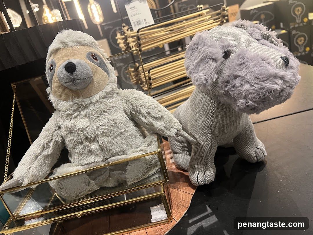 Plush toys on display