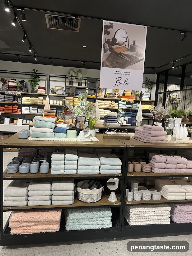 Bath Towels and Accessories Display
