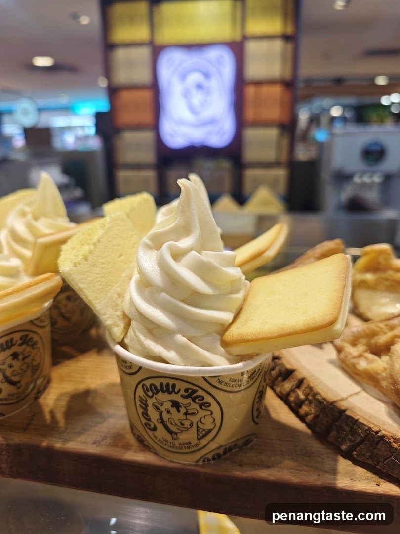 Soft Serve Ice Cream with Cake Slices