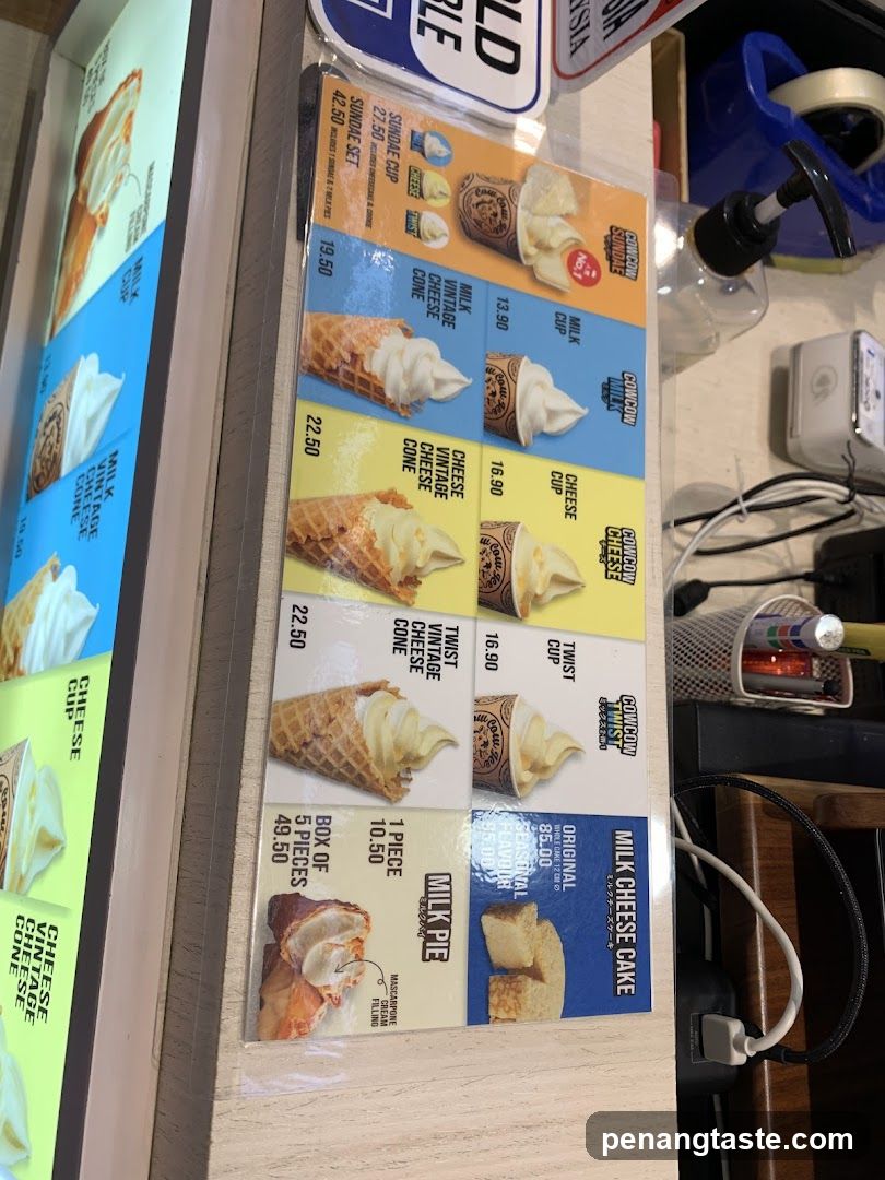 Cowcow Twist Menu
