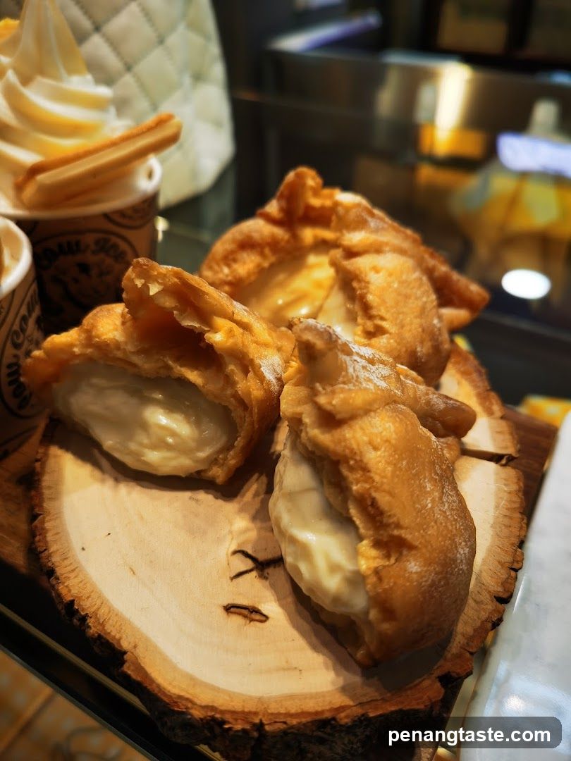 Cream-filled pastries and soft serve ice cream