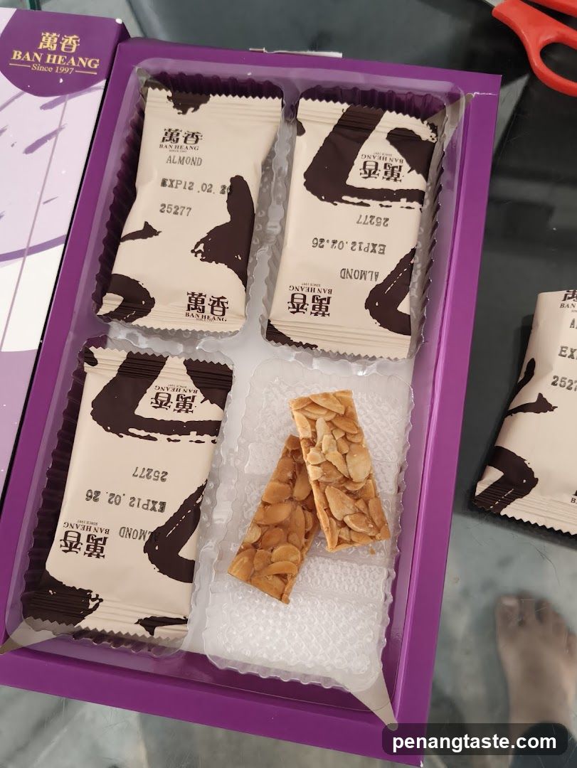 Almond cookies in a gift box