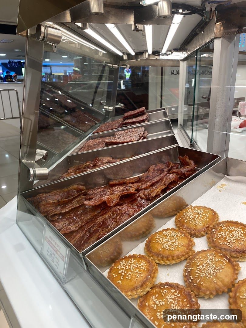Bak Kwa and Pastries Display