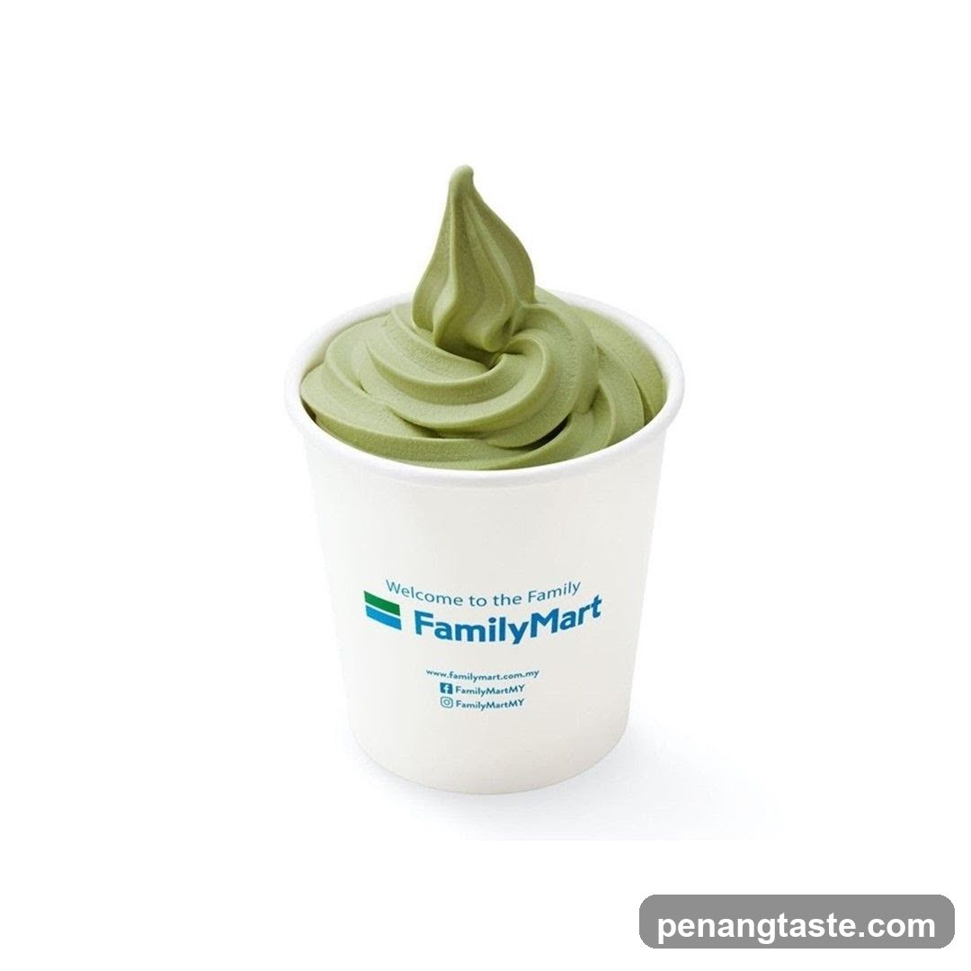Green Soft Serve Ice Cream