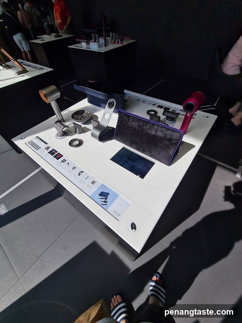Dyson Hair Dryers and Accessories Display