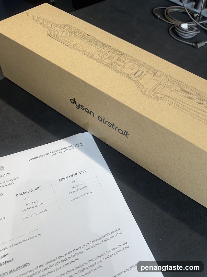Dyson Airstrait Box and Exchange Form