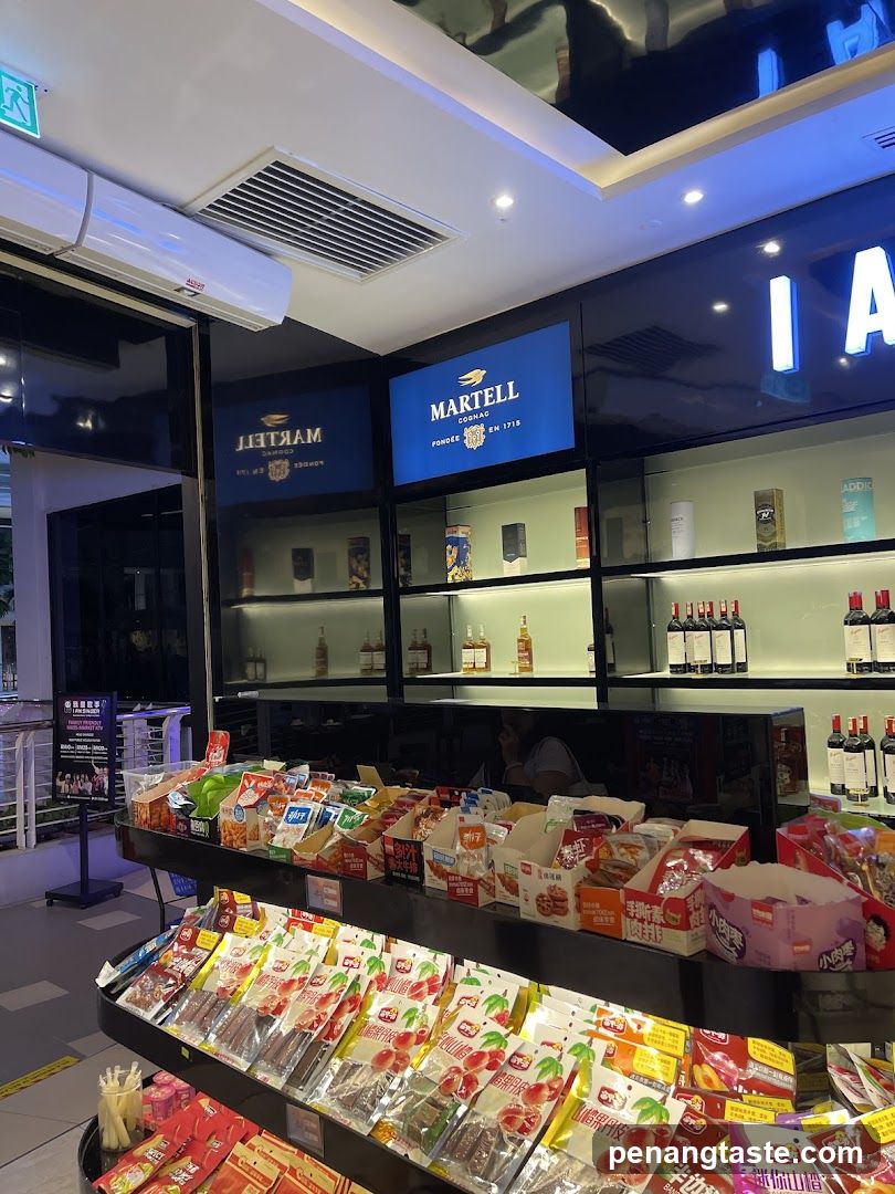 Store Interior with Snacks and Alcohol Display