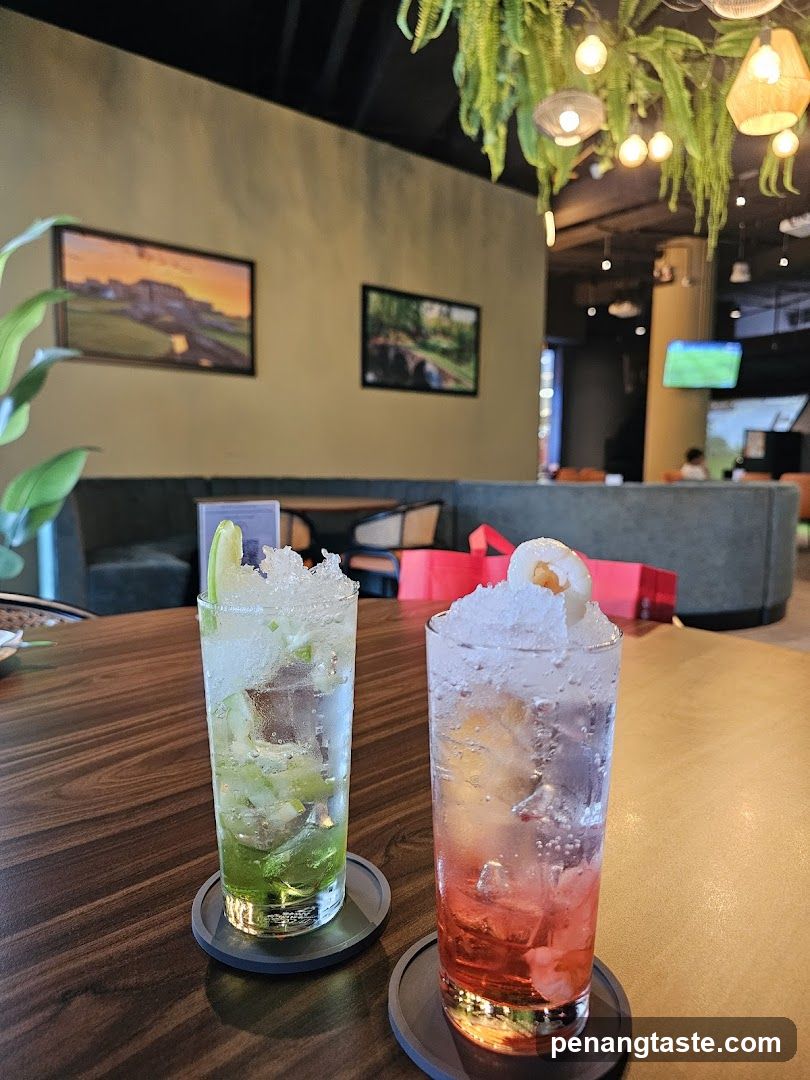 Two refreshing drinks on a table