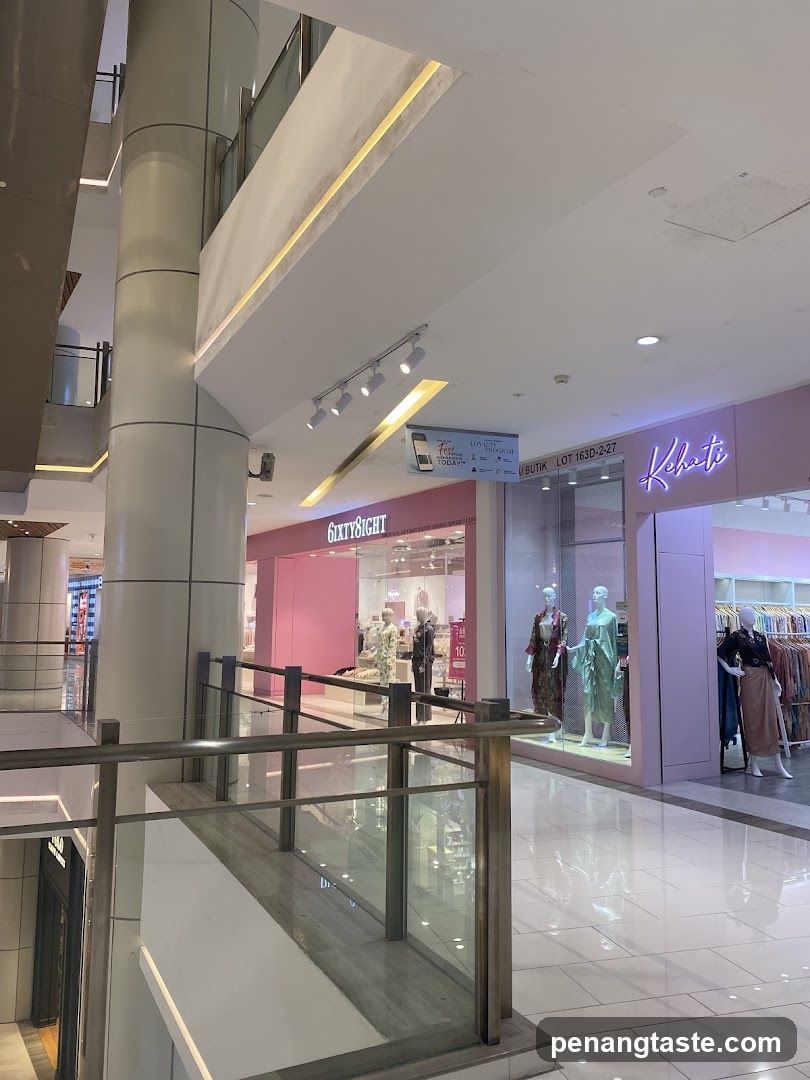 Mall Interior with Storefronts