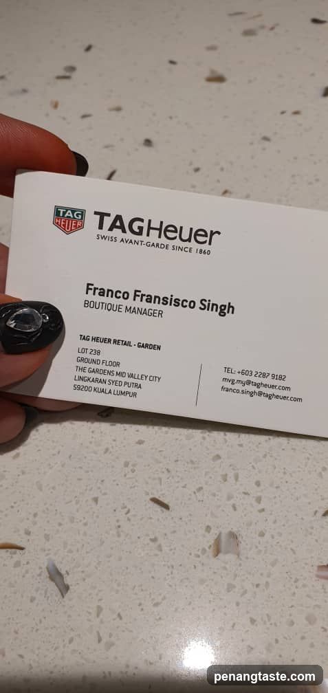 TAG Heuer Business Card