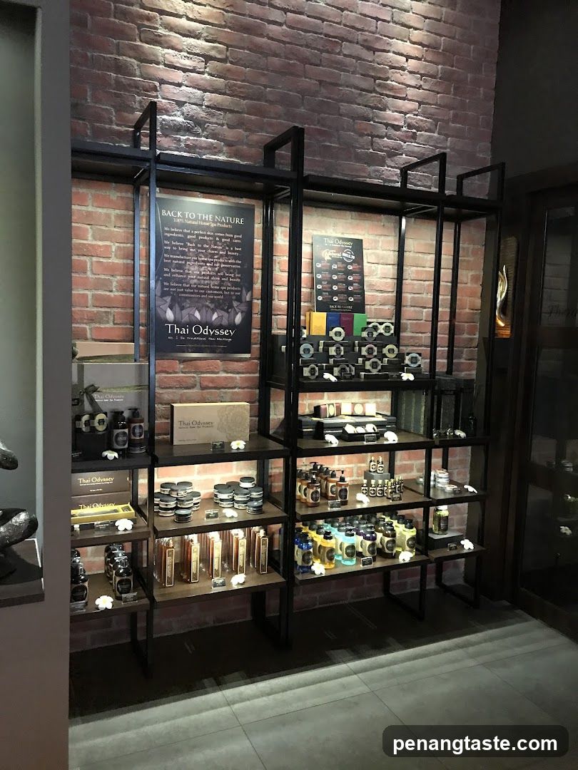 Thai Odyssey Spa Products Display