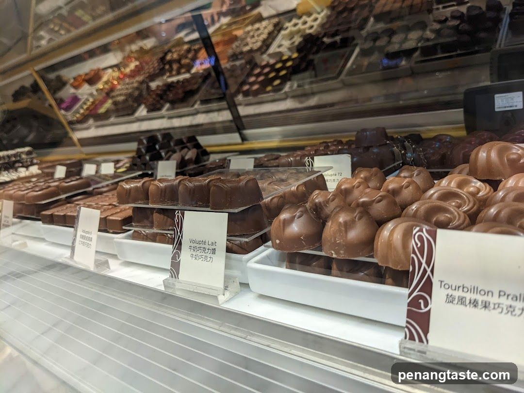 Chocolates in Display Case