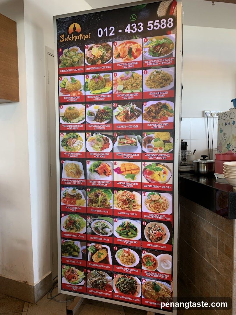 Sukhothai Menu