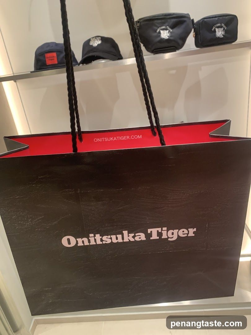 Onitsuka Tiger Shopping Bag and Merchandise