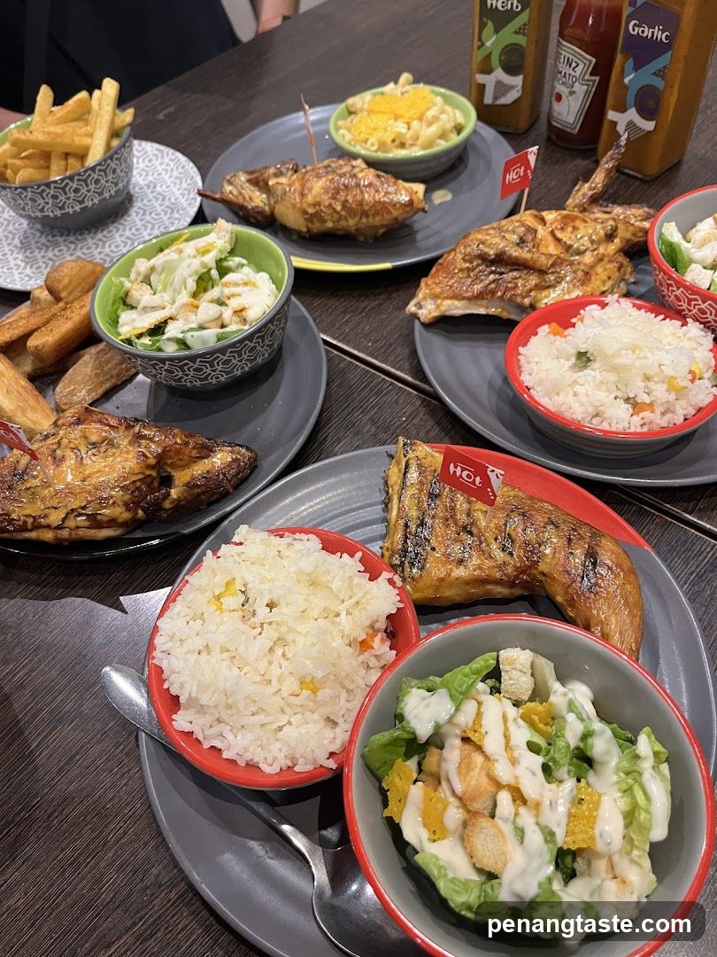 Restaurant Interior Food Spread