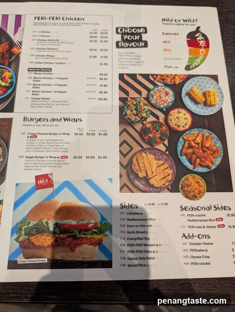 Peri-Peri Chicken & Burgers Menu