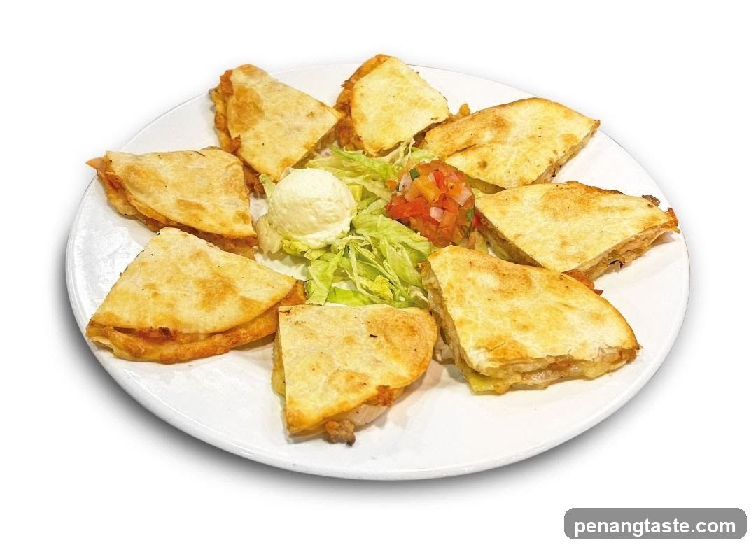 Quesadillas with Salad and Dip