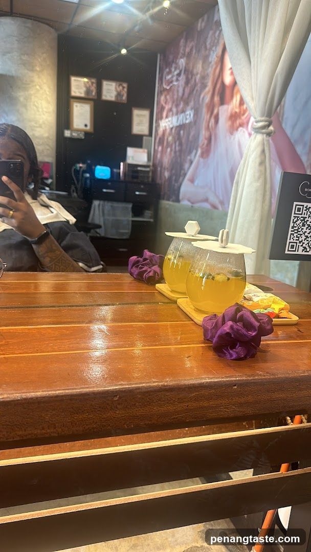 Salon Interior with Drinks